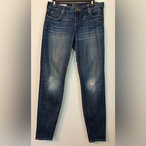 Kut from the Kloth Mia Skinny Jeans Dark Wash Distressed, Size 4